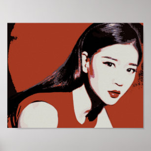 Poster asiático da menina