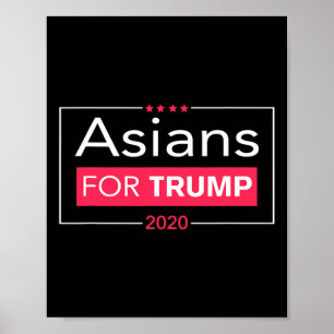 Poster Asiáticos Pelo Trump Republicanos Patrióticos Amer