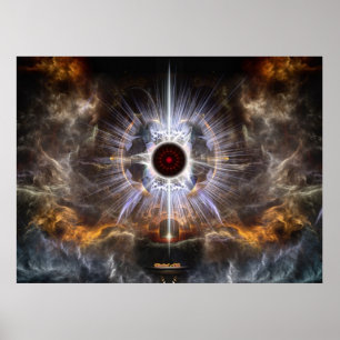 Poster Asilo De Composição De Arte Fractal Leve