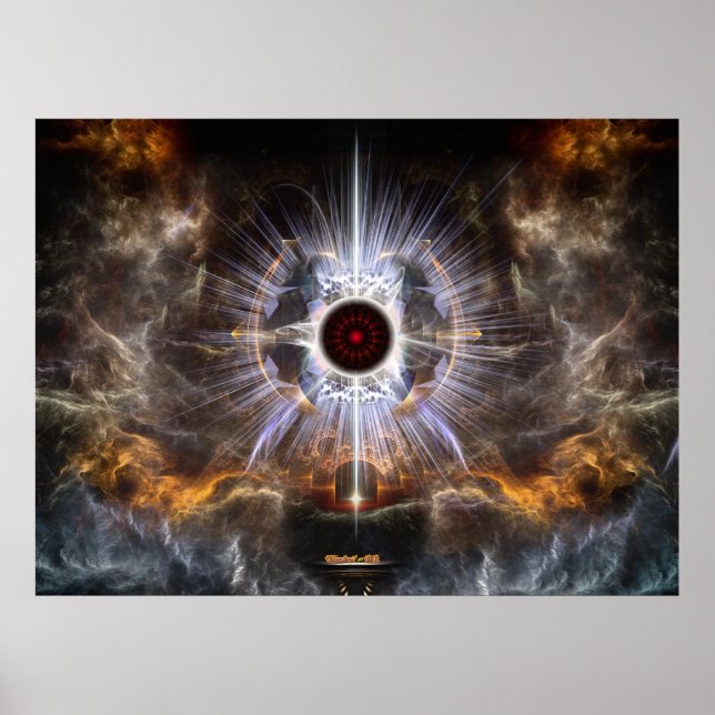 Poster Asilo De Composição De Arte Fractal Leve (Frente)