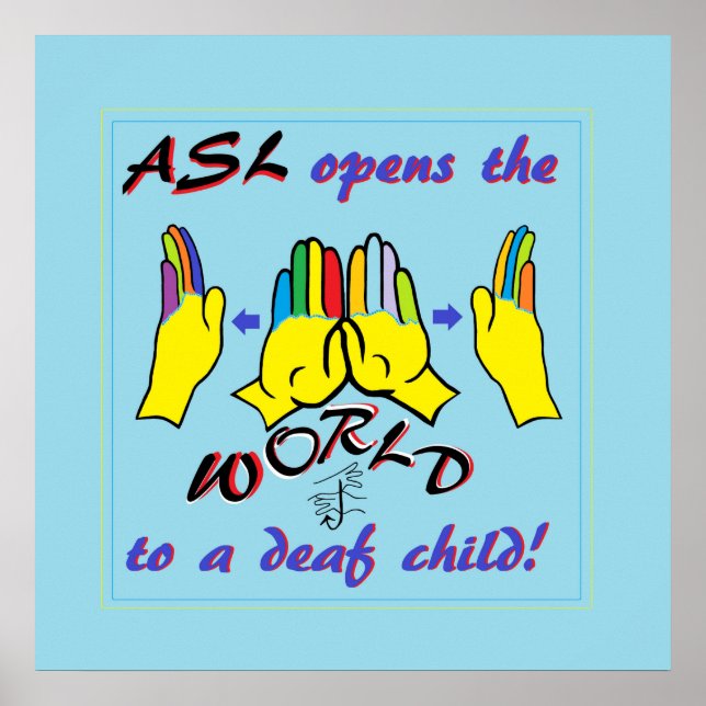 Póster ASL abre o mundo (Frente)