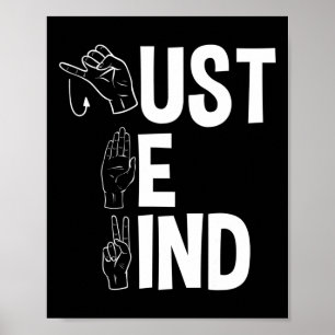 Poster ASL Alphabet American Sing Language Professora ASL