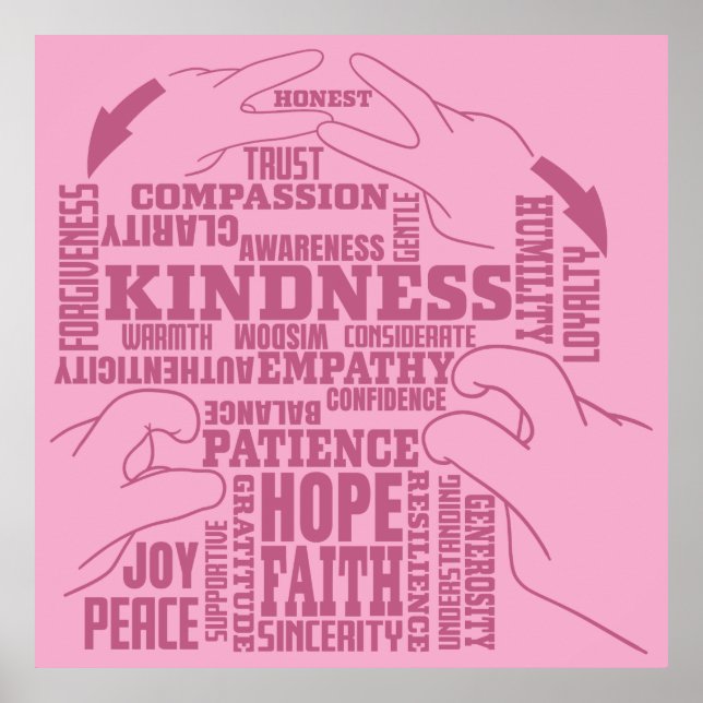 Poster ASL - Beleza interna - Design de cultura surda "Ve (Frente)