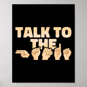 Poster ASL Fale com a Linguagem Americana de Sinais de Mã