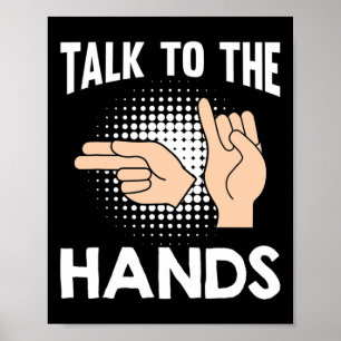 Poster Asl Fale Com As Mãos Língua Americana De Sinais 1