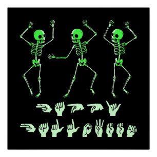 Póster ASL Feliz Halloween I - Cute Temporada Assustadora