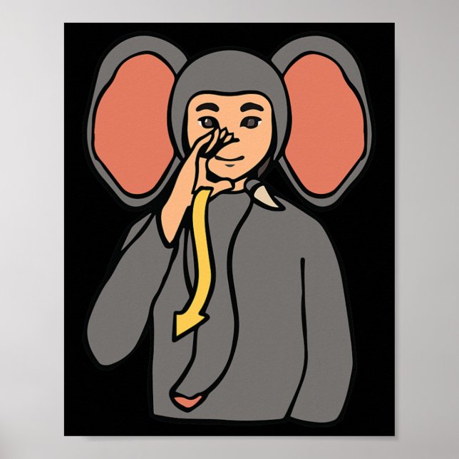 Poster Asl Gesture Mão Surdo Ouvindo Perda Consciência (Frente)