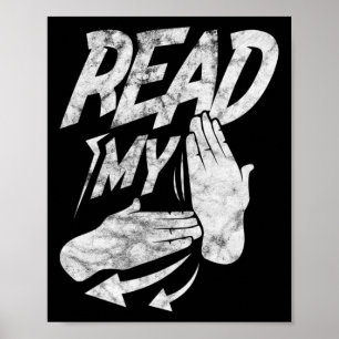 Poster ASL Lê Minha Linguagem de Sinal Americano Surdo de