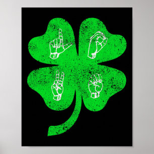 Poster Asl Love Sign Language Desaf Aware
