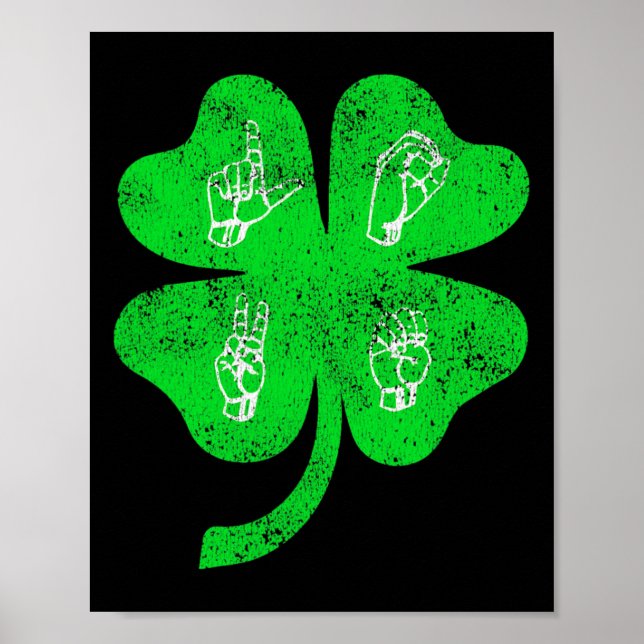 Poster Asl Love Sign Language Desaf Aware (Frente)