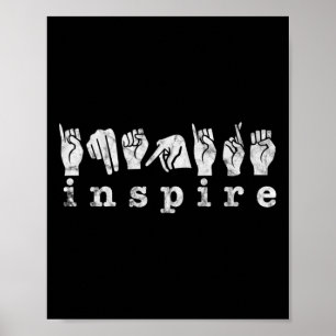 Poster Asl Professora Americana Linguagem de Sinais Sensi