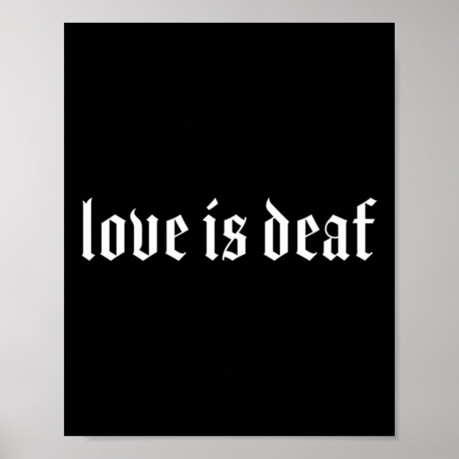 Poster Asl surdo ganha mão surdo ouvindo perda de consciê (Frente)