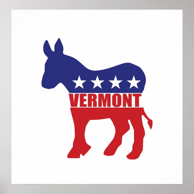 Poster Asno de Vermont Democrata (Frente)