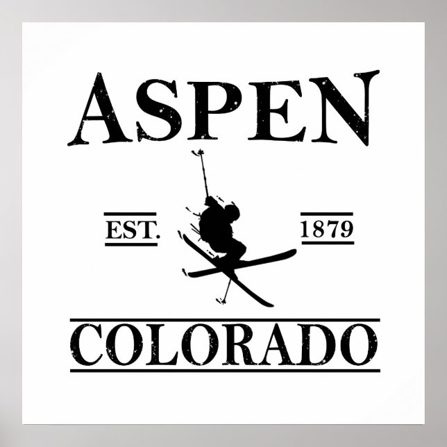 Poster Aspen Colorado esqui (Frente)
