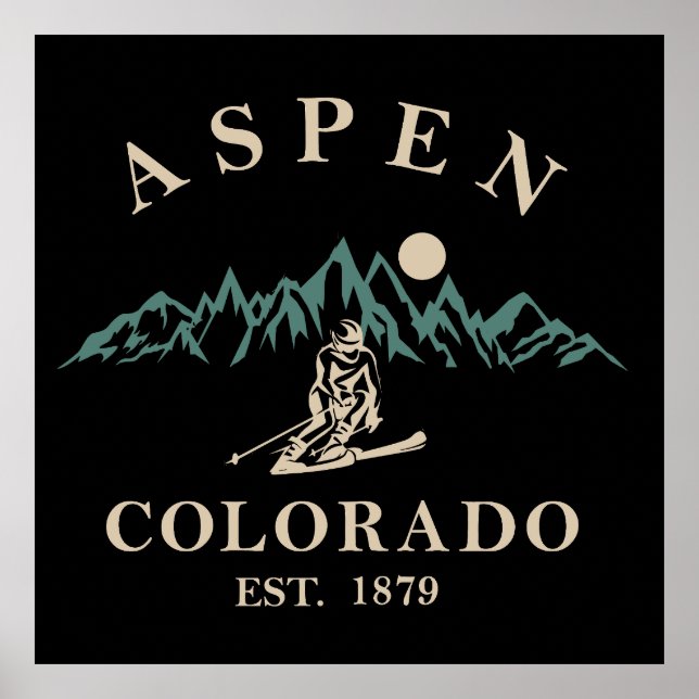 Poster Aspen Colorado ski (Frente)