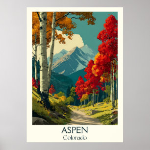 Poster Aspen Colorado Viagens vintage Art