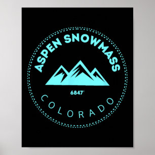 Poster Aspen Snowm Cidade Montanhosa do Colorado - Co Ele