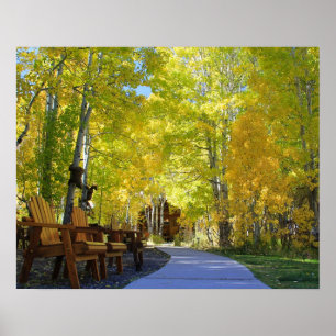 Póster "Aspen Walkway", Ground View, outono