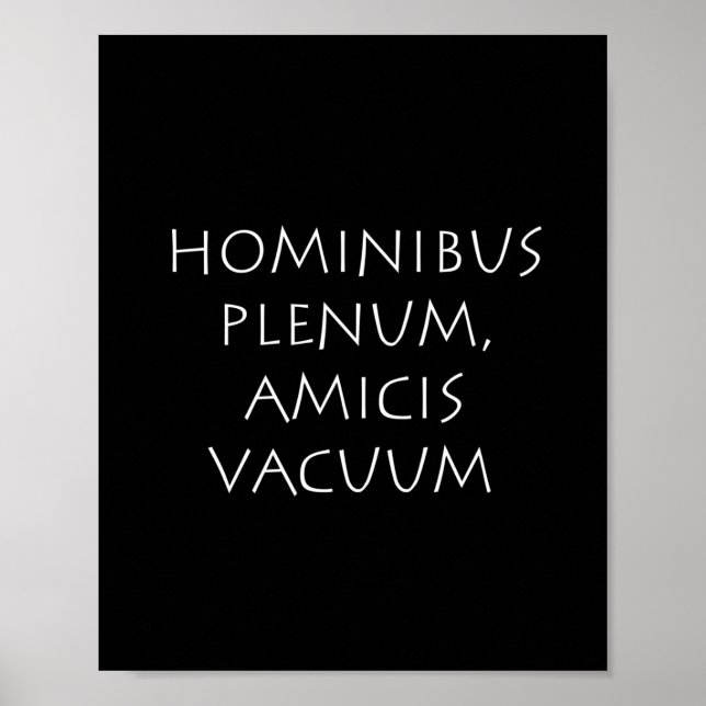 Poster Aspiração de Hominibus plenum amicis (Frente)