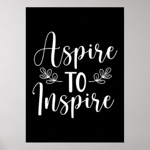 Poster Aspire A Inspire - Gym, Hustle, Sucesso