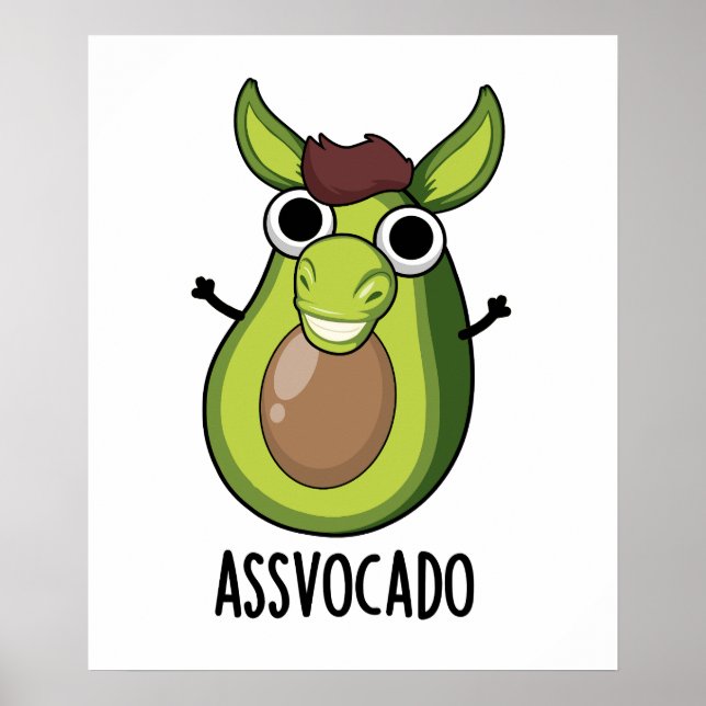Poster Ass-vocado Funny Avocado Pun (Frente)