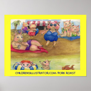 PÓSTER ASSADO DE CARNE DE PORCO
