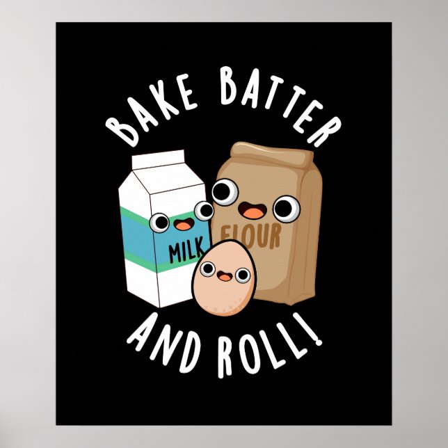 Poster Assar Batter E Roll Funny Baking Song Dark BG (Frente)