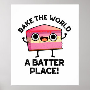 Poster Assar O Mundo Um Batedor Colocar Lâmpada De Bolo