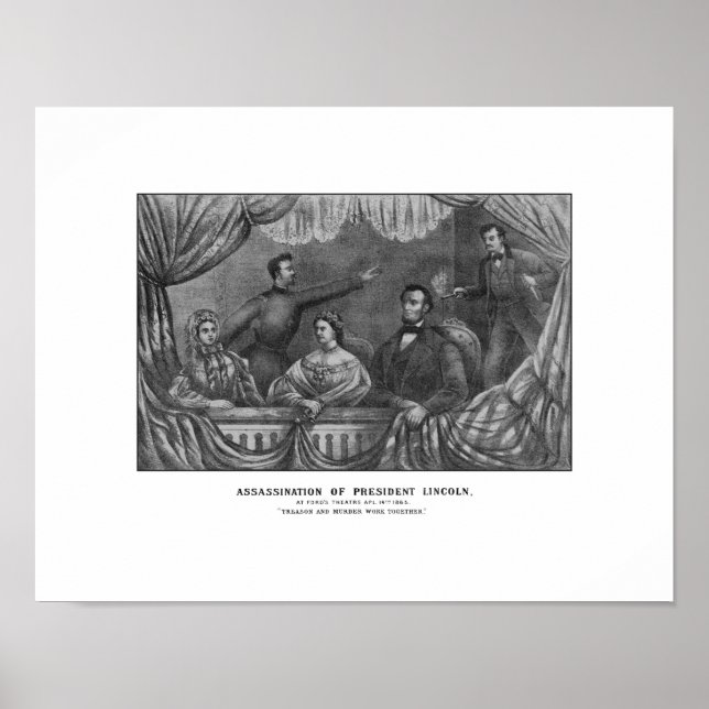 Póster Assassinato do Presidente Lincoln (Frente)