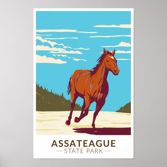 Poster Assateague State Park Maryland (Frente)