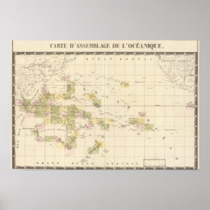 Póster Assembly Map of Oceania