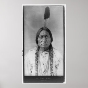 Póster Assento americano Bull do chefe indiano de Lakota