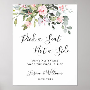 Poster Assento Cerimonial de Casamento com Eucalipto Eleg