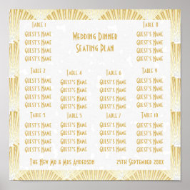 Poster Assento Dourado de Design de Deco Arte Colorida