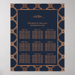 Poster Assento geométrico do casamento de Gatsby do art