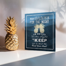 Poster Assento No Casamento Copo Para A Noite Encontre Se