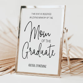Poster Assento Reservado em Memória da Mãe do Graduado