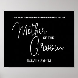 Poster Assento Reservado Mãe Preta Memorial Casamento