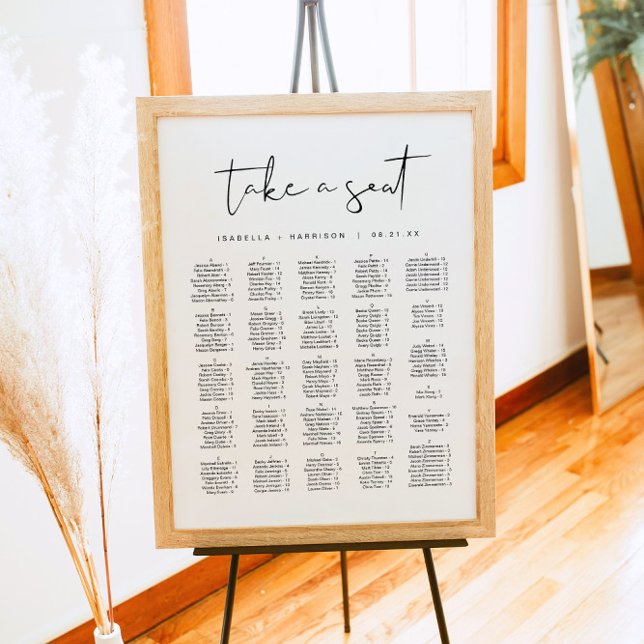 Poster Assentos Alfabéticos Minimalistas Modernos ADELLA (Criador carregado)