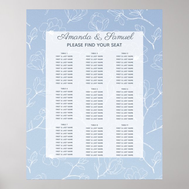 Poster Assentos Blue Magnolia (Frente)