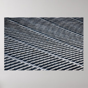 Poster Assentos vazios de estádio de futebol universitári