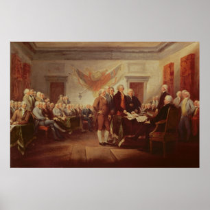 Poster Assinando a declaração de independência
