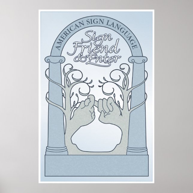 Póster Assinar Amigo e Entrar (ASL) (Frente)