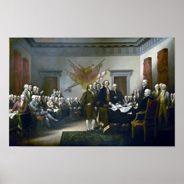Póster Assinatura Da Declaração De Independência (Frente)