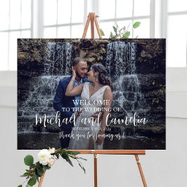 Poster Assinatura de boas-vindas do casamento de fotos im