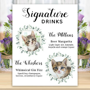 Poster Assinatura de Casamento Cat Bebe Bar personalizado
