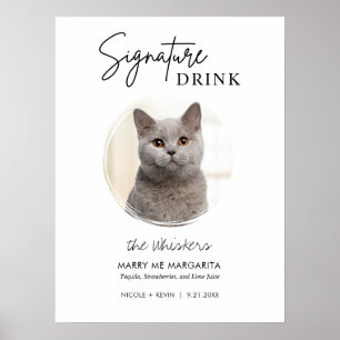 Poster Assinatura de Casamento de Gato Imprimível Bebe Si