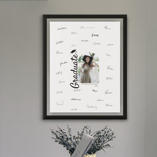 Poster Assinatura de Convidado de Formatura de Foto Arque