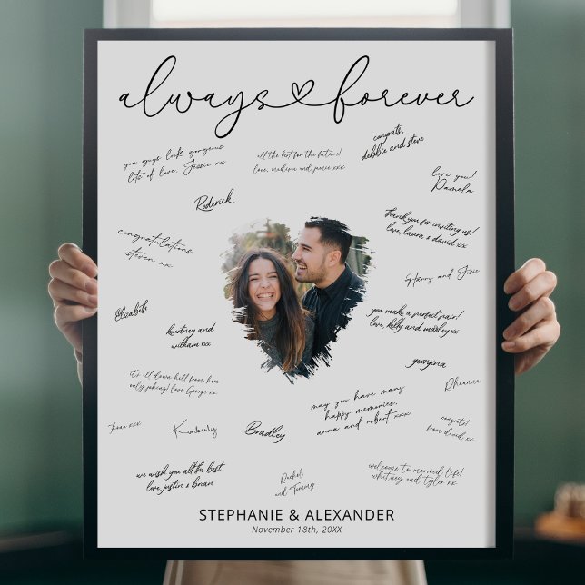 Poster Assinatura de Convidados com Foto no Casamento (Criador carregado)