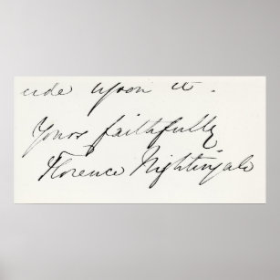 Póster Assinatura de Florence Nightingale